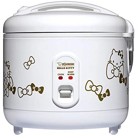 ZOJIRUSHI NS-RPC10KTWA Automatic Rice Cooker & Warmer, 5.5-Cup, White, Hello Kitty White