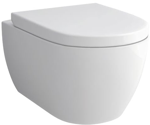 Alpenberger Spülrandloses WC | Hänge WC Spülrandlos | WC Set aus Keramik Kloschüssel und WC Sitz mit Absenkautomatik | Moderne Toilette mit WC Deckel Softclose | Klo Passend Geberit
