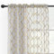 Kotile 2 durchscheinende Vorhänge in Grau und Gold, 244 cm, mit marokkanischem Bogenmuster, metallisch, Saum für Stange, Lichtfilterung und Privatsphäre, 132 x 244 cm (B x L)