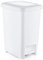 Muddy Hands Slim Plastic Foot Pedal Bin Home Bedroom Bathroom Kitchen Rubbish Recycling Waste Dustbin (White, 60 Litre)