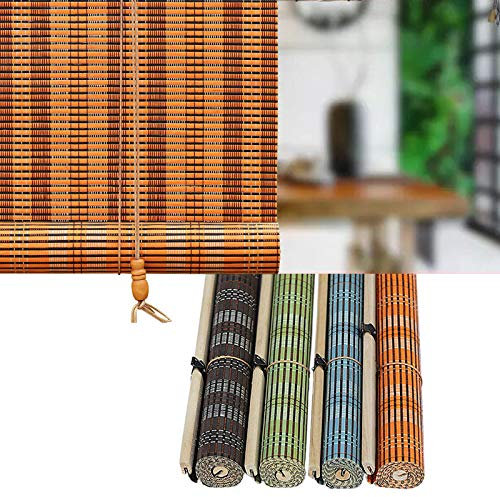 L-DREAM Bambusrollo Raffrollo - Mit Seitenzug, Holzrollo Für Fenster, Sonnenschutz, Wetterfest Bambusvorhang Für Innen Und Außen Deko, Terrasse, Mehrere Größen, Bambus Rollo In Natur