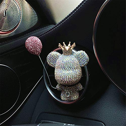 YIANK Auto Strass Lufterfrischer Zubehör, Auto Dekoration High-End Goddess, Schöne Bling Innenraum (Weiß)