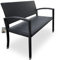 CASARIA® 2 Seater Poly Rattan Garden Bench | 320kg Load Capacity | Water and UV-Resistant | Outdoor Patio Terrace Balcony Seating Furniture Love Seat | 122 x 90 x 58 cm | Black