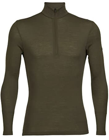 Icebreaker Herren 175 Everyday Thermo-Unterhemd, langärmelig, halber Reißverschluss, Loden Green, Medium