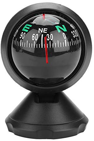 Fahrzeugkompass für Auto und Boot, Auto Kompass Armaturenbrett Kompass Neigungsmesser Autoführer Kugelwinkel Steigungspegelmesser Sucher Balancer Messgerät für Fahrzeug Boot Schiff