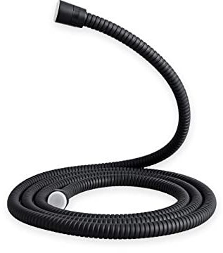 EMKE Duschschlauch Schwarz 2,5M lang, Premium Duschschlauch aus Edelstahl Flexibler Brauseschlauch, Brauseschlauch mit doppeltem Verdrehschutz Mit Rutschfestem O-Ring KTW-Zertifizierung