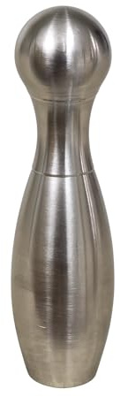 eberin 2,5 cm Mini-Kegelpin Edelstahl-Pokal - Kleine Kegeln Trophäe & Award | Lustiger Wanderpokal für den Pudelkönig, ideal als Auszeichnung für Kegelfreunde bei Turnieren aus mattem Edelstahl
