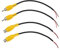 Create idea 2 Paar Cinch Audiokabel Cinch Kabel Stecker/Buchsen auf Blanke Drahtenden für Subwoofer/Car/Motorrad Audio Stereo Player 15cm 2 Stecker & 2 Buchsen