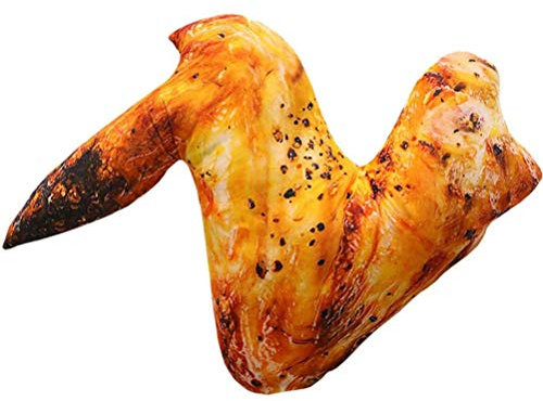 KIMISS 3D Hühnerbein Kissen Plüschtier, 20cm Simulation Lebensmittel Hühnerbein Plüschtier Chicken Wing Drumstick Fried Kissen Kissen Weicher Überwurf Kissen Home Decor (2)