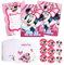 12PCS Minnie Mouse Einladungskarten Mit Umschlag, Einladungskarten Minnie Mouse, Einladungskarten Kindergeburtstag, Minnie Party-Einladungskarte, für Mädchen Kinder