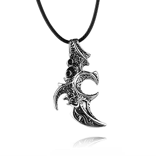 YAHOYA Flame Knife Men's Jewelry Fashion Necklace Titanium Steel Necklace Retro Men's Pendant Stainless Steel Jewelry