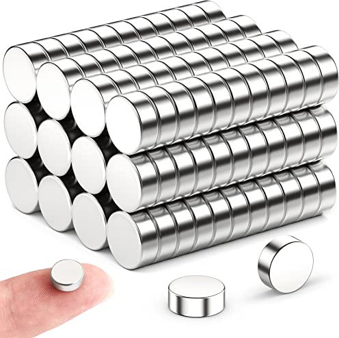 FINDMAG 50 Stück 8 mm x 3 mm Kleine Magnete, Kühlschrankmagnete, Starke Magnete für Magnettafel, Pinnwand Magnet Klein, Whiteboard Magnet für Handwerk, Fotos