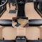 Nach Maß Auto Fussmatten - Allwetter wasserdichte rutschfeste PU-Leder Auto Fußmatten Set, Kompatibel mit 98% AutoMarke Modell (Beige)
