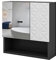 Vicco Armoire de Toilette Edge, Noir/Blanc, 54 x 55 cm avec Porte et Compartiments Ouverts