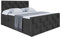 ALTDECOR Boxspringbett mit Matratze und Lattenrost, Boxbett, Fußteil, Topper, Polsterbett mit Bettkasten, Bett mit Stauraum H3-Matratze, Doppelbett, Springboxbett -Zafira - 180x200 - Schwarz Samt