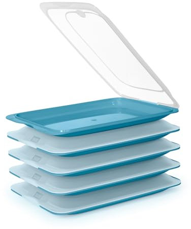 Porta Embutidos y Alimentos Sistema Fresh, Conservación Óptima de Lonchas en Nevera (5X Ocean)