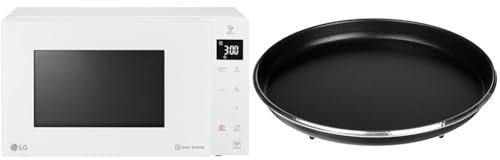 LG MH6336GIH Forno Microonde Smart Inverter con Grill al Quarzo, 23 Litri, 1000 W & Whirlpool AVM250 - Libera installazione Piatto Crisp piccolo per forno a microonde