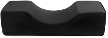 QWORK® Wimpernkissen, U-förmiges Beauty Makeup Kissen, Ergonomisches Wimpernkissen für Verlängerungen, Memory Foam Wimpernkissen für den Heimgebrauch im Schönheitssalon (schwarz)