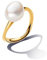 PANDORA Essence Barocke Behandelte Süßwasserzuchtperle Ring aus Sterling Silber mit vergoldeter Metalllegierung, Größe: 56, 163293C01-56