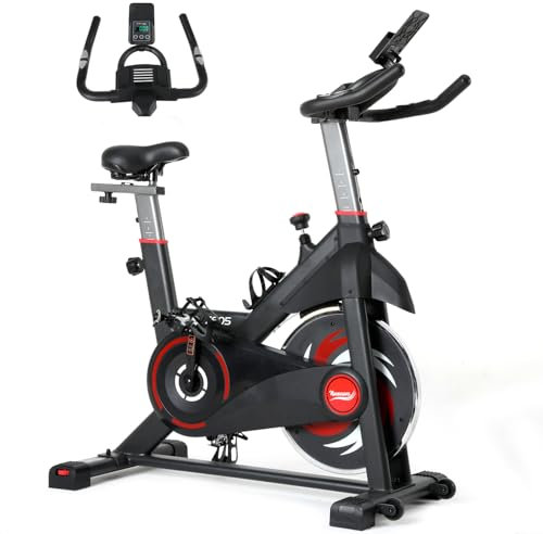 Novonova Velo d appartement, Velo d'appartement Maison/Bureau, Ecran, avec Résistance Infinie, Vélos d'appartement Sport Maison, Velo Appartement Roue d'Inertie 11KG, Cardio