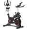 Novonova Cyclette con 8 Livelli di Resistenza, Cyclette con Schermo LED, Cyclette con Sensori di Pulsazioni e Supporto per Tablet, Volano inerziale 11KG, Cyclette Cardio per Casa
