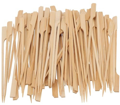 SINJEUN 1000PCS Bamboo Paddle Skewers, 5.9 inch Wooden Paddle Sticks Barbecue Skewers Cocktail Picks Wood Fruit Kebab Sticks for Grill Party, Fruit Kebabs,Cocktails Buffet Party