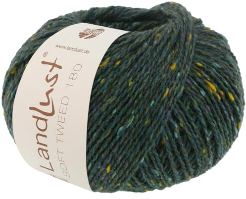 LANA GROSSA Landlust Soft Tweed 180 | Klassisch verzwirntes Tweedgarn aus Schurwolle mit mehrfarbigen Noppen | Handstrickgarn aus 100% Merinowolle | 50g Wolle zum Stricken & Häkeln | 180m Garn FB116
