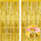 Tinsel Curtain - 2pcs 3.2ft x 6.5ft Tinsel Curtains Pastel Foils Fringe Party Decoration Background Door Curtains Hanging Streamers for Birthday Child School Party (Gold)
