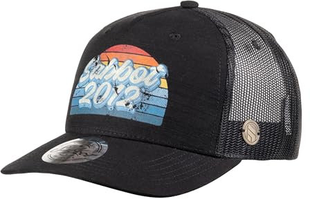 SABBOT Dylan Herren Cap, Basecap, Schirmmütze, Sportcap, Schnelltrocknend, Atmungsaktive Mesh, Verstellbar, Leichtgewicht, Kappe mit Baumwolle, Ideal für Outdoor Sportarten (Schwarz)