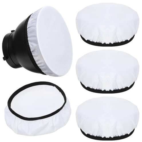 4Pcs 7/18cm White Lamp Shade Diffuser,Light Diffuser,Great for Studio Strobe Reflectors, Video Shooting