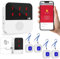 WIOONI Notrufknopf für Senioren Notruf Kabellos Notfallknopf, Hausnotruf intern, Kompatibel mit Tuya Smart/Smart Life, WiFi Smart SOS Notrufknopf-Alarm Set 4 Sender 1 Empfänger (Nur 2.4GHz Wi-Fi)