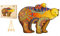 PASJO - Holzpuzzle Erwachsene mit Bärenmotiv 297 Teile 30,1x41 cm - Geschenkidee für Kinder - Holz Puzzle Bär - Einzigartige Tierförmige Holz-Puzzle - Creative Jigsaw aus Holz für Erwachsene
