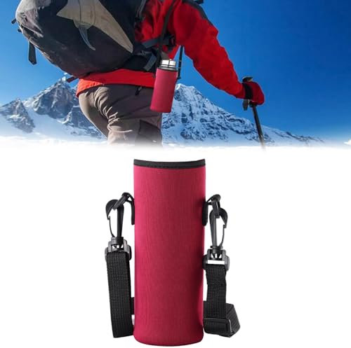 KARELLS Sac à bandoulière pour Bouteille d'eau, Poches de Sac à Dos de Randonnée pour Bouteille d’Eau, Sac Isolant en Polyester pour Bouteille pour Le Camping et Les Voyages - Bordeaux