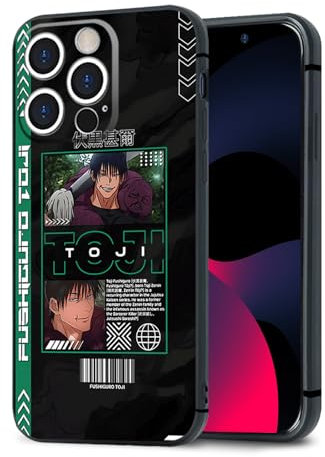 HWLHJJ Toji Jjk Auffallende Anime-Handyhülle, einzigartiges Manga-Muster, weiche Silikonhülle für iPhone 13