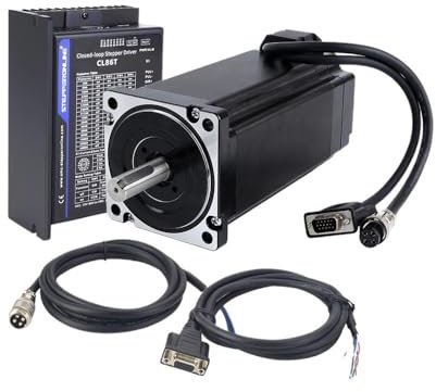PAKMEZ Nema 34 Closed Loop Stepper Electronic Starter Kit TS Series 12Nm 1 Axis Nema34 Stepper Electronic Starter 1.7m Extension Cables