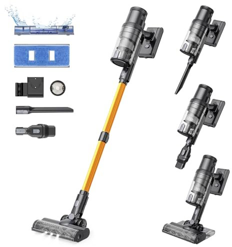 Proscenic P11 Mopping, Aspirapolvere Scopa Senza Fili, Giallo Medio, 630 milliliters