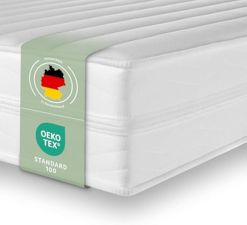 Träumegut24 - ergonomische 7-Zonen Matratze 140x200 cm | Größe + Höhe wählbar | Härtegrad H2&H3 | Kaltschaummatratze | Hautfreundlicher Bezug | Oeko-TEX® | (140 x 200 cm, 15 cm)