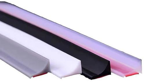 39/1M Clear Wet Room Floor Barrier，Silicone Shower Door Threshold Water Dam,Bath Edging Trim Water Retaining Seal Strip,Self-Adhesive Water Stopper for Kitchen Sink,Bathroom Floor,Shower Tray