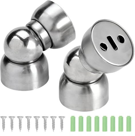 HhBdy Magnetic Door Stop 2Pcs - Stainless Steel Wall Mounted Stopper with Catch for Indoor Heavy Duty Floor