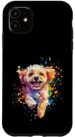 Cavapoo Lover Colorful Splash Art Cavapoo Case for iPhone 11