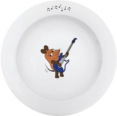 KAHLA DieMaus Schüssel 20 cm Rockband | weiße Müsli Schale im Sendung mit der Maus Design