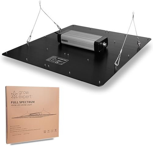 LED Grow Lampe 400W – Profi-Pflanzenlampe mit Samsung LM301D LEDs – 60 cm x 60 cm – Vollspektrum für ideales Wachstum – Grow Light dimmbar, lautlos ultra-effizient – Für Growbox & Indoor Pflanzenanbau