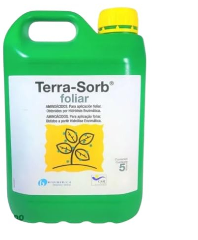 Terra-Sorb foliar. 5 litros. Fertilizante a Base de aminoácidos de Hidrólisis Enzimática. Certificado ecológico