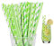 Lonwiner 100 piezas de paja papal verde, tallos de bebida desechable verde pajitas papales para beber desechable, verde