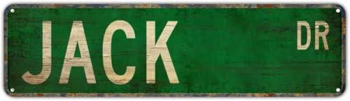 Letrero de metal Jack DR, vintage, placa artística para dormitorio, cocina, jardín, pared, bar, club, café, decoración del hogar, 4 x 16 pulgadas