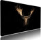 Tappetino Mouse Gaming xxl Accessori Scrivania Ufficio Nero Cervo Grande Tappetino Mouse e Tastiera Sottomano da Scrivania, Gaming Accessori pc 1200x600x3mm Base Antiscivolo, per PC Laptop d-396