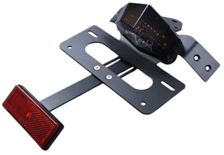 avdb-Moto Kennzeichenhalter AVDB kompatibel mit Kawasaki Vulcan VN650 S EN650 2015-2024, Vulcan VN650 S Cafe Racer 2018-2024 MIT Rückstrahler (Getönt)