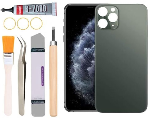 Yuntunele Back Covers Glass Replacement Compatible with iPhone 11 Pro 5.8 inches All Carriers with Professional Tool Set (Green)