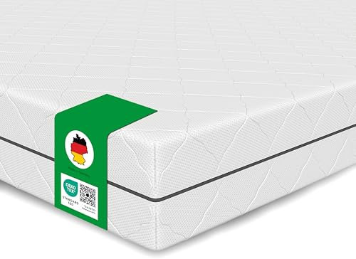 Schlaftroll 7 Zonen Taschenfederkernmatratze 100x200 cm Härtegrad H2/H3, Integrierter Kaltschaumtopper, Ergonomische, Antiallergische Komfortschaummatratze, Strapazierfähiger, Bezug waschbar bei 60°C