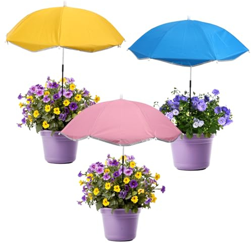 lasuroa 3stk Pflanzenschirme für Pflanzen im Freien, 62 cm Pflanzen-Schattenabdeckung Gartenpflanzenschirm für Terrassenblumen Obst und Gemüse (3 Farben)
